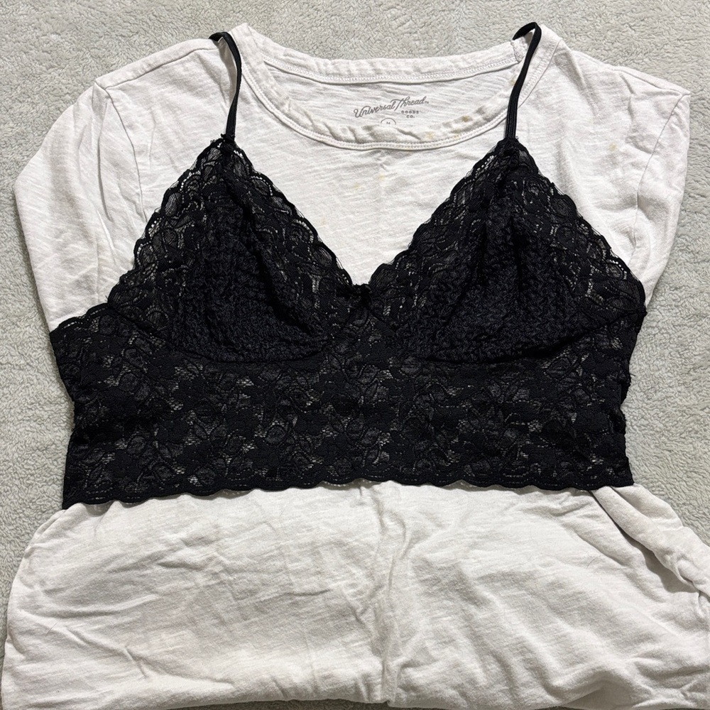 Vintage Black Lace Cami Bralette - Picture 1 of 3